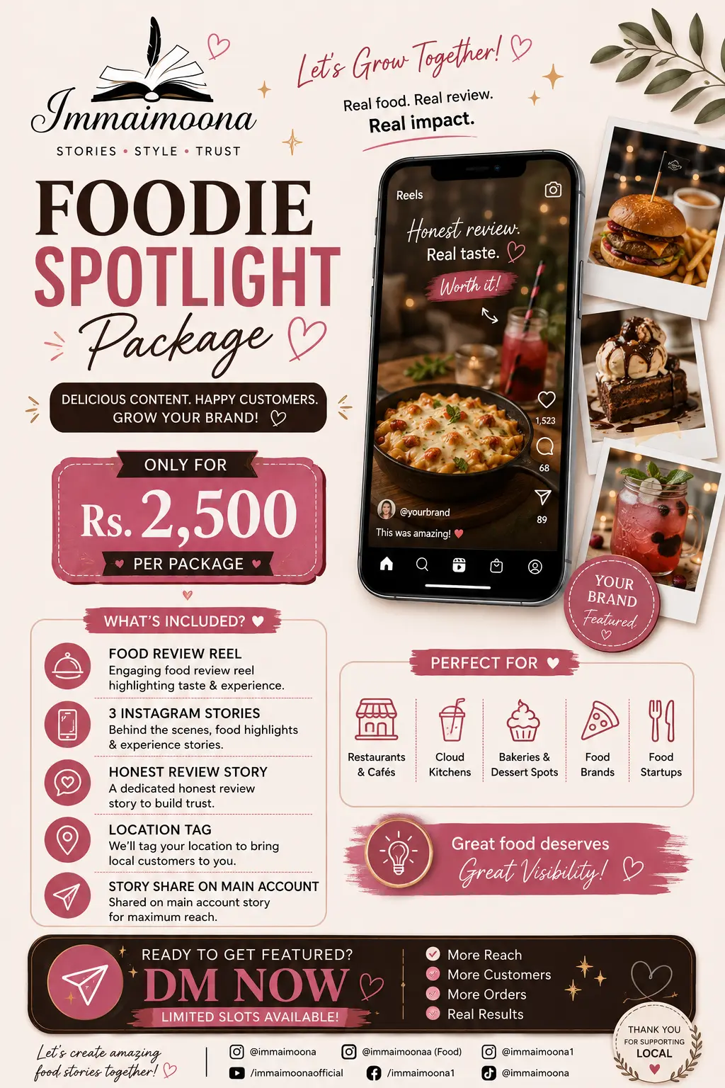 Foodie Spotlight — Rs. 2,500