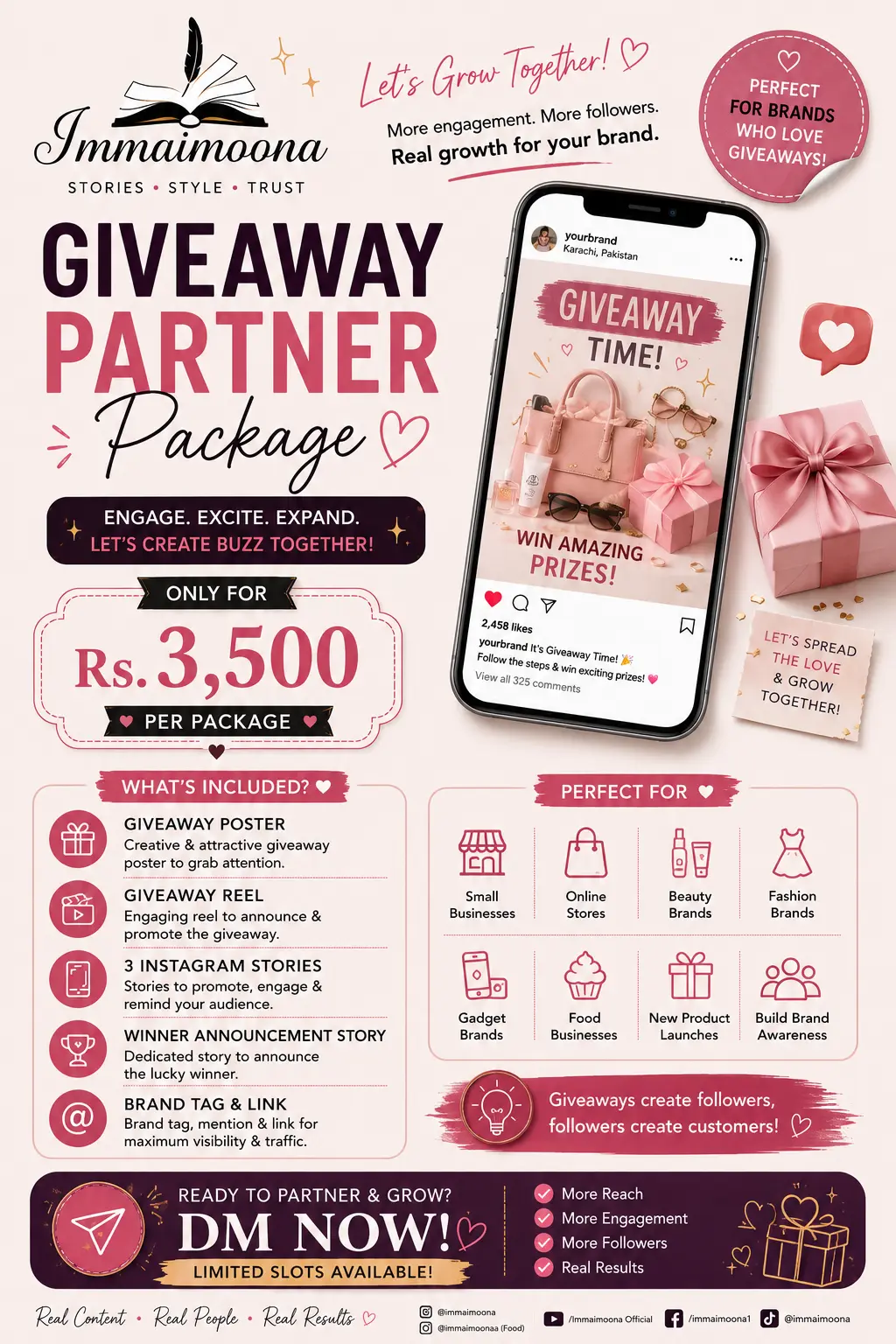 Giveaway Partner Package — Rs. 3,500