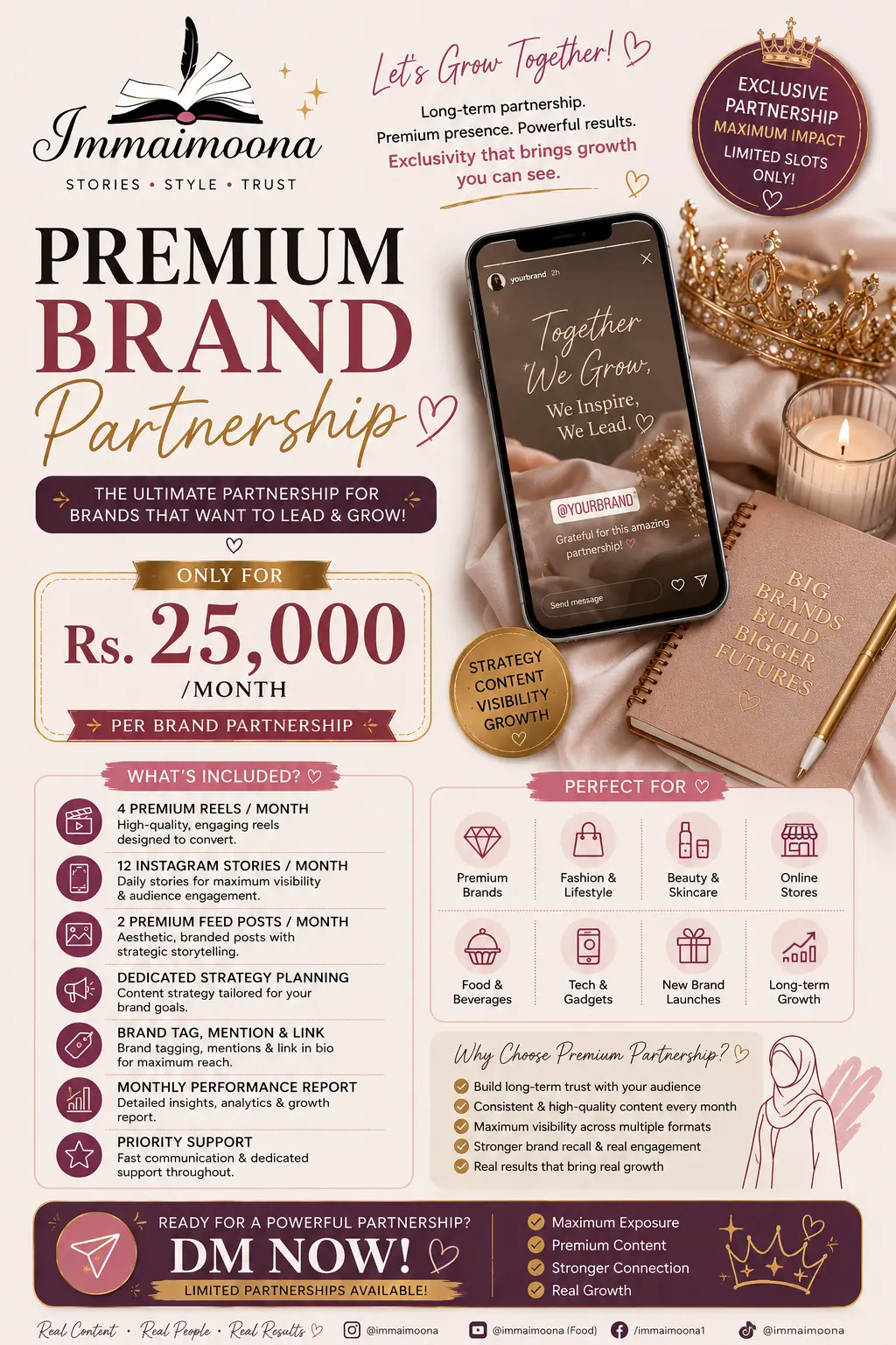 Premium Brand Partnership — Rs. 25,000 per month